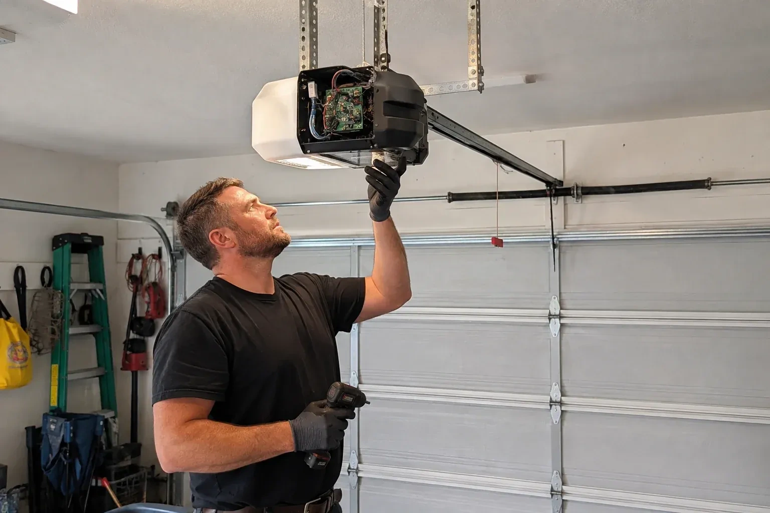 Illustrative garage doors scene — Belt-Drive Opener Repair, Barrie