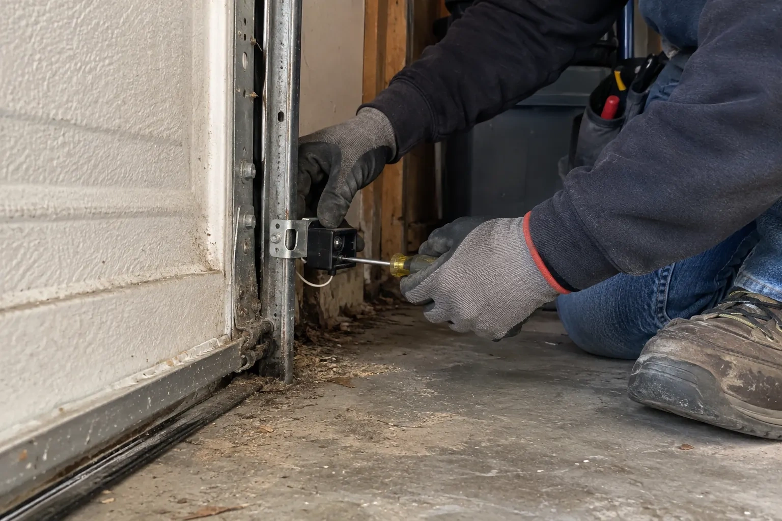 Illustrative garage doors scene — Photo-Eye Sensor Alignment or Replacement, Barrie